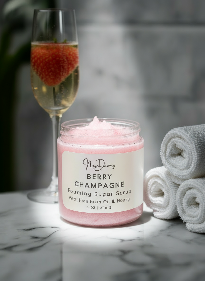 Berry Champagne Foaming Sugar Scrub