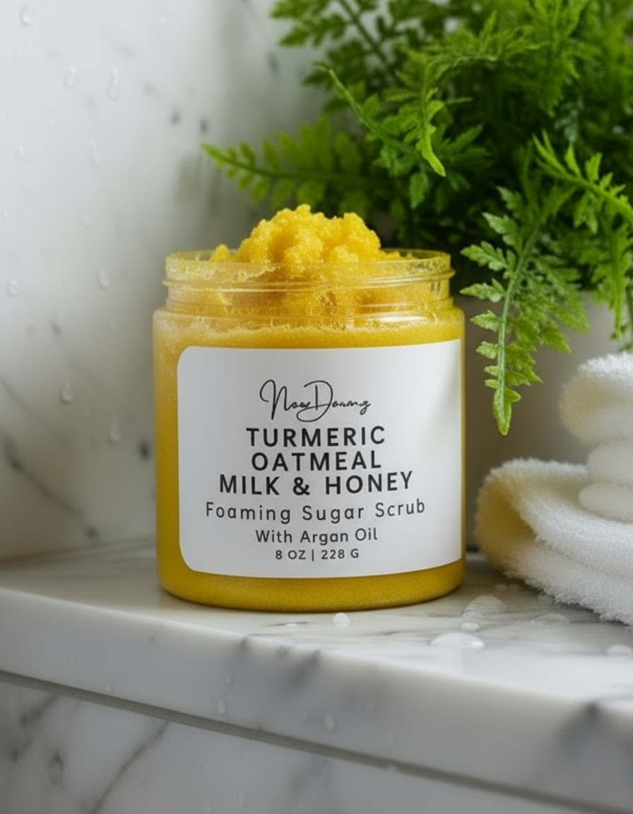 Turmeric Oatmeal Milk & Honey Foaming Sugar Scrub