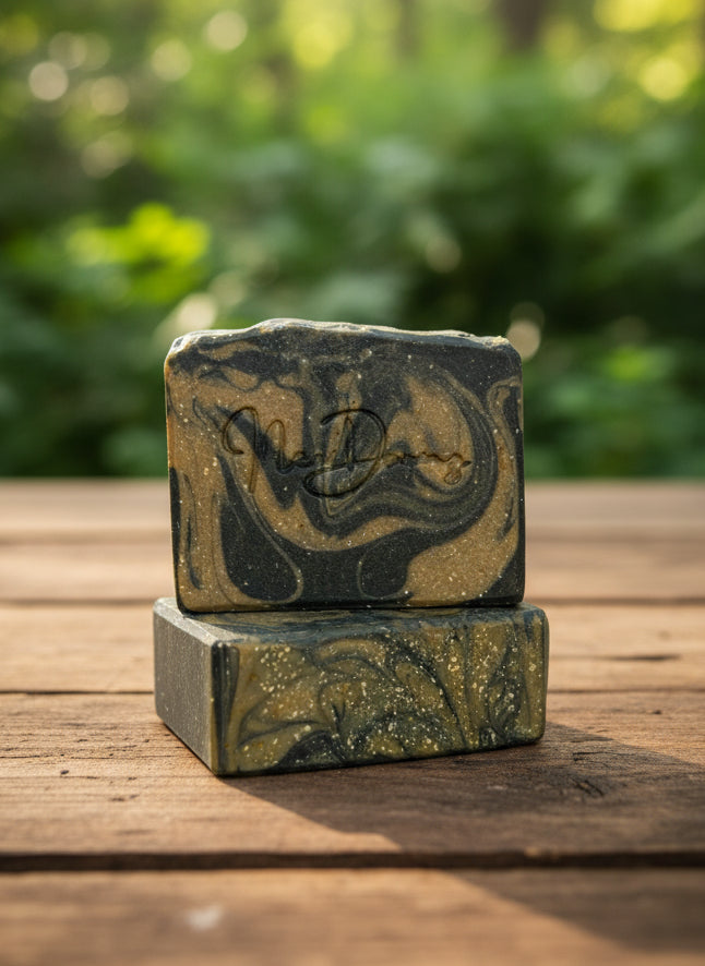 Goat Milk Charcoal Turmeric & Tea Tree Handcrafted Bar Soap with Tallow