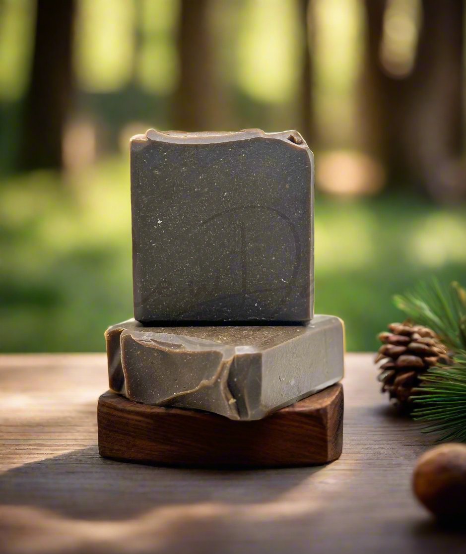 Pine Tar Turmeric Activated Charcoal Soap (Vegan)