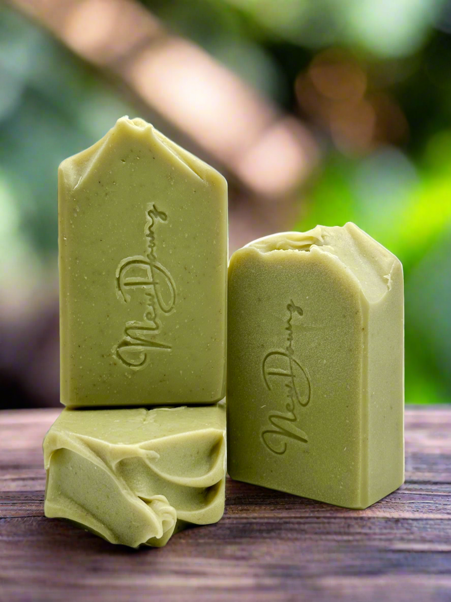 Moringa Rosemary Mint Infused All Natural Handcrafted Bar Soap (Vegan)